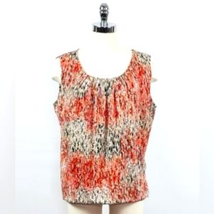 Kasper Multicolored Sleeveless Blouse  XL EUC